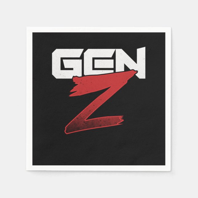 Guardanapo De Papel Gen Z Millenials Generation Z Boomers Gift (Frente)