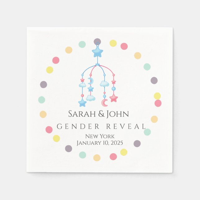 GUARDANAPO DE PAPEL GENDER REVEAL (Frente)