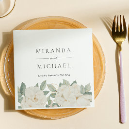 Guardanapo De Papel GÊNEROS BRANCOS CHIC FLORES Monograma Botânico