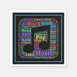 Guardanapo De Papel Gêneros de música coloridos