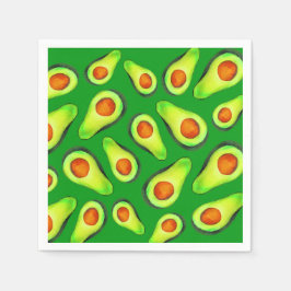 Guardanapo De Papel Gente verde de fruta de saúde abacatada