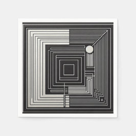 Guardanapo De Papel Geometric Depth Grid