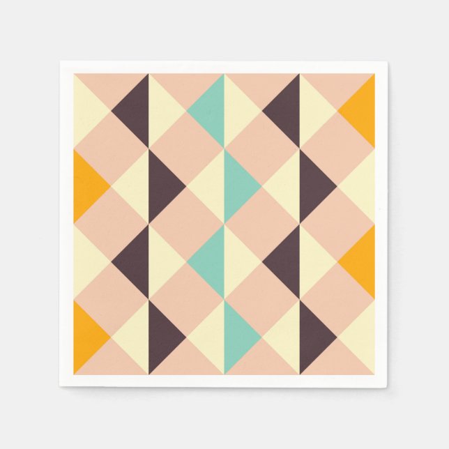 Guardanapo De Papel Geometric pattern overlapping diamonds & triangle (Frente)