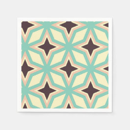 Guardanapo De Papel Geometric pattern with alternating dark star shape
