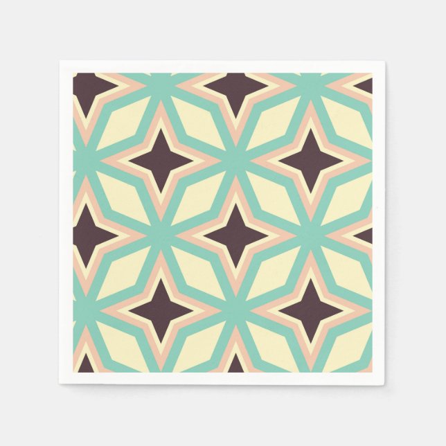 Guardanapo De Papel Geometric pattern with alternating dark star shape (Frente)