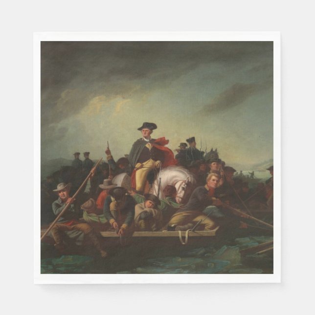 Guardanapo De Papel George Washington Cruzando o Rio Delaware (Frente)