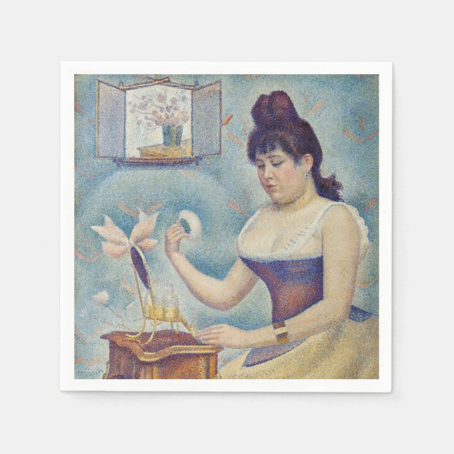 Guardanapo De Papel Georges Seurat - Jovens mulheres se alimentando (Frente)