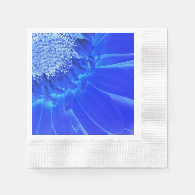 Guardanapo De Papel gerbera azul-elétrica (Frente)