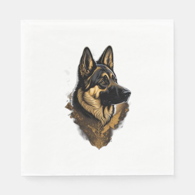 Guardanapo De Papel German shepherd 004 (Frente)