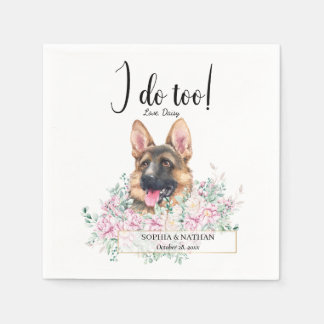Guardanapo De Papel German shepherd Cachorro Casamento Cocktail Napkin