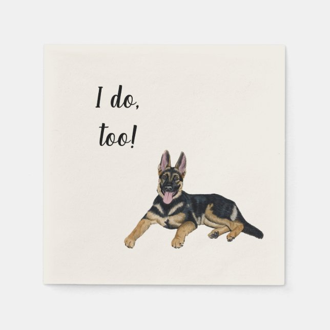 Guardanapo De Papel German shepherd Coquetel Personalizado Napkin (Frente)