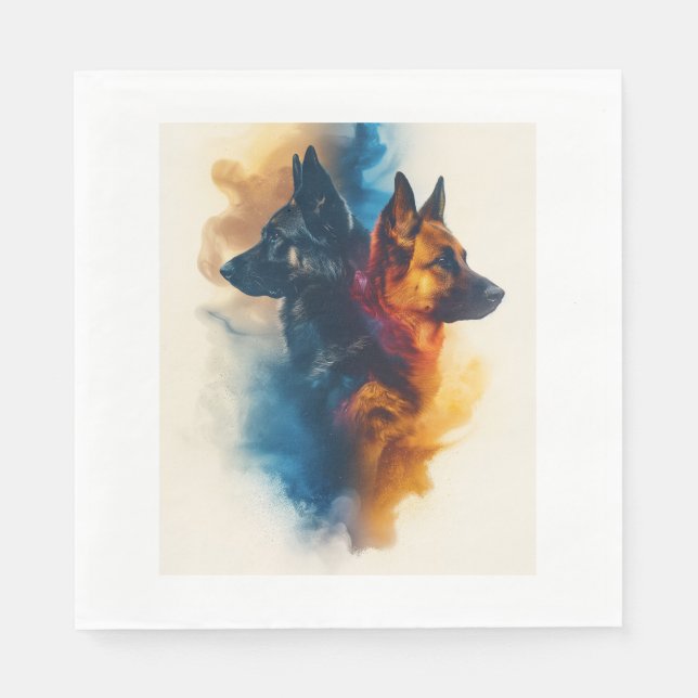 Guardanapo De Papel German shepherd em Nebula Nexus (Frente)