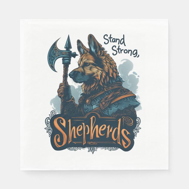 Guardanapo De Papel German shepherd em Viking Valor (Frente)