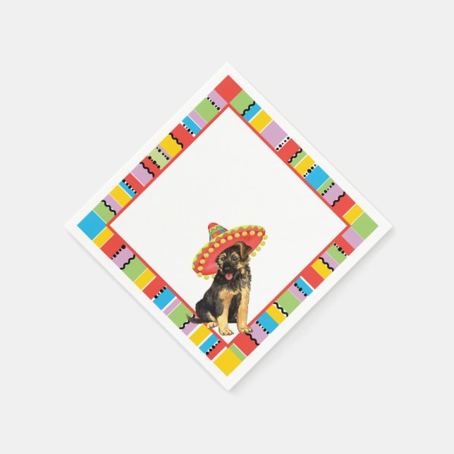 Guardanapo De Papel German shepherd Fiesta (Canto)