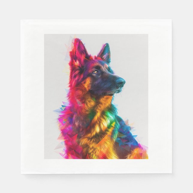 Guardanapo De Papel German shepherd na Perfeição à Prism (Frente)