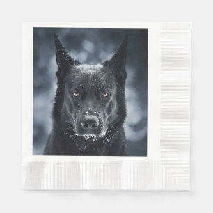 Guardanapo De Papel German shepherd Preto