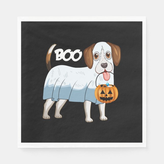 Guardanapo De Papel Ghost Beagle Halloween Dog (Frente)