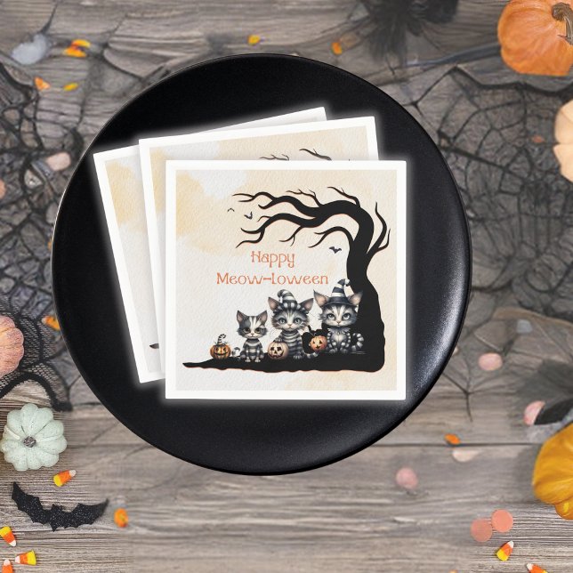 Guardanapo De Papel Ghost Kitten Adorável, Restido de Halloween (Criador carregado)