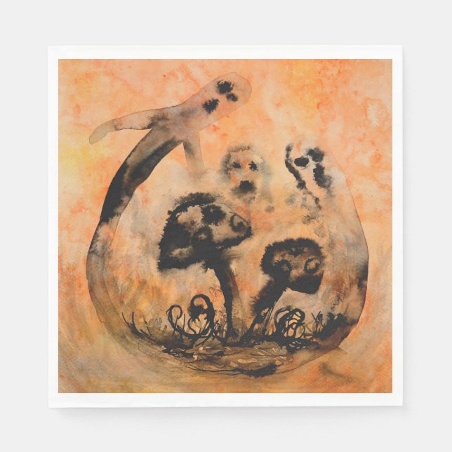 Guardanapo De Papel Ghost Mushroom Paper Napkins (Frente)