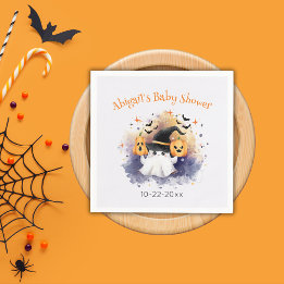 Guardanapo De Papel Ghost Pumpkin Chá de fraldas Napkins, Cachorro Fan