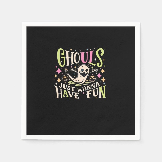 Guardanapo De Papel Ghouls Só Quer Divertir-Se Com Design (Frente)