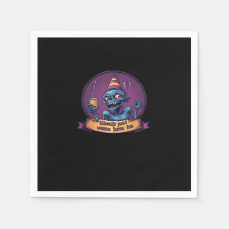 Guardanapo De Papel Ghouls Só Quer Divertir-Se Com Lúcio E Engraçado
