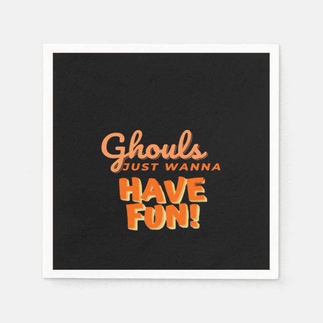 Guardanapo De Papel Ghouls Só Quer Se Divertir (Frente)