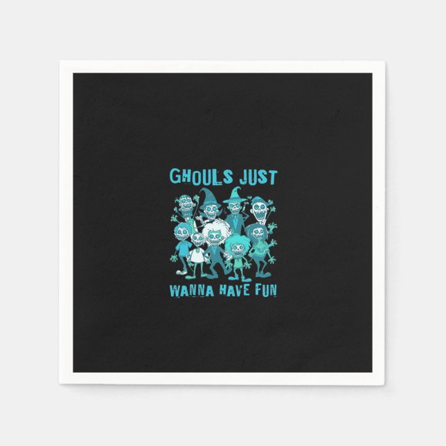 Guardanapo De Papel Ghouls Só Quer Se Divertir - Gráfico Design assust (Frente)