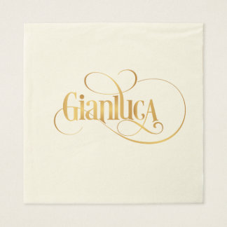 Guardanapo De Papel Gianluca - Script sutil personalizado