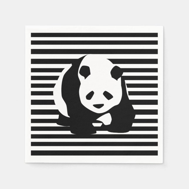 Guardanapo De Papel Giant Panda e Stripes (Frente)