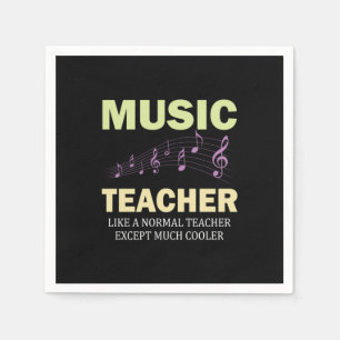 Guardanapo De Papel Gifts Teacher Music Teacher Much Cooler