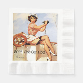 Guardanapo De Papel Gil Elvgren Pin Up Vestindo Captina Que Binoculare