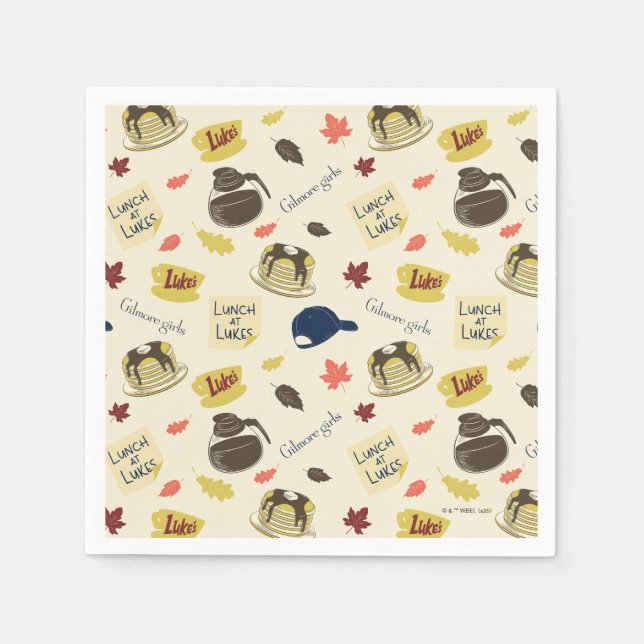 Guardanapo De Papel Gilmore Girls Lunch at Luke’s Pattern (Frente)