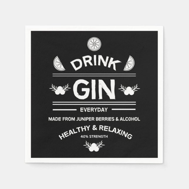 Guardanapo De Papel Gin Drinkers | Love Gin | Casa Decor | BARES (Frente)