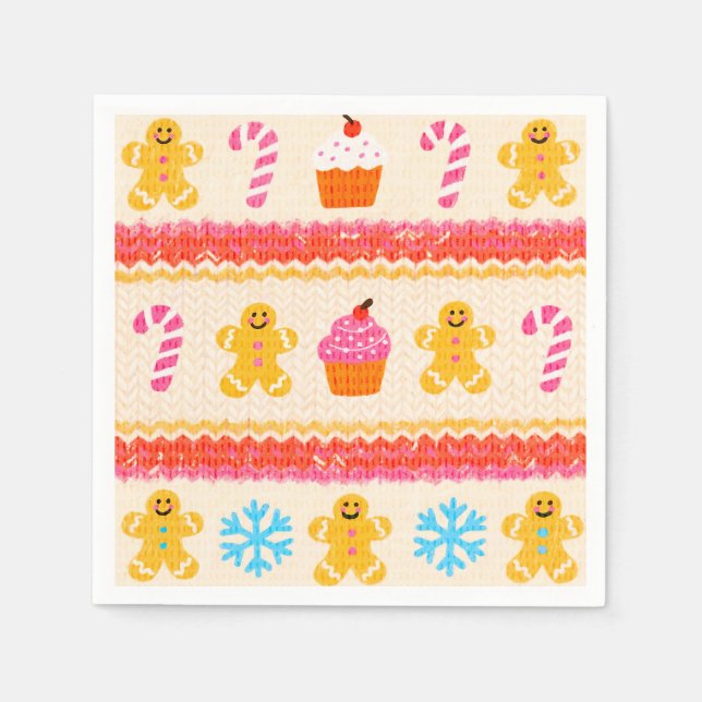 Guardanapo De Papel Gingerbread Christmas Paper Napkins (Frente)