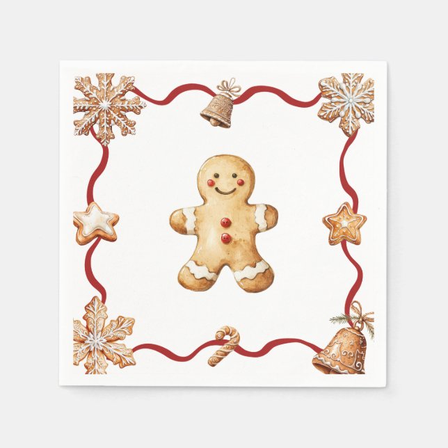 Guardanapo De Papel Gingerbread Man | Christmas Napkins (Frente)