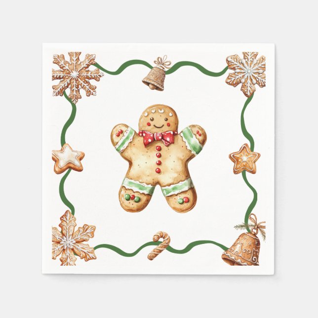 Guardanapo De Papel Gingerbread Man | Christmas Napkins (Frente)