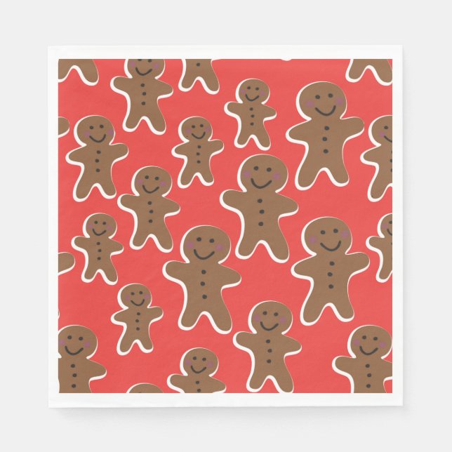 GUARDANAPO DE PAPEL GINGERBREAD MAN RECOLHENDO PAPKINAS DE PAPEL (Frente)