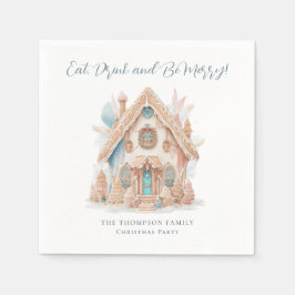 Guardanapo De Papel Gingercake House Coma Bebida Seja Feliz Natal