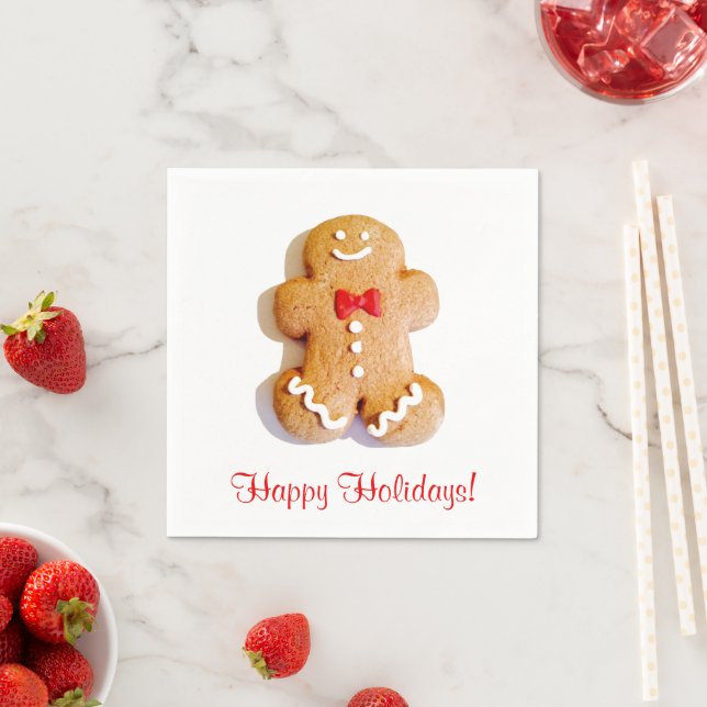 Guardanapo De Papel Gingercake Man Cookies Holidays Xmas (Insitu)