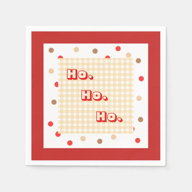 Guardanapo De Papel Gingerpão Gingham e Dots Napkins (Frente)