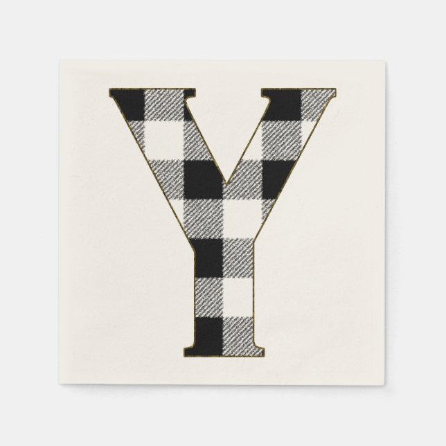 Guardanapo De Papel Gingham Check Y (Frente)