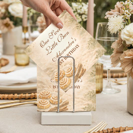 Guardanapo De Papel Gingham Cinnamon Bakery Little Bun 1st Birthday