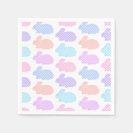 Guardanapo De Papel Gingham Easter Bunny Pattern