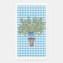 Gingham Lemons Lemon Tree Lemon Napkins Napkin