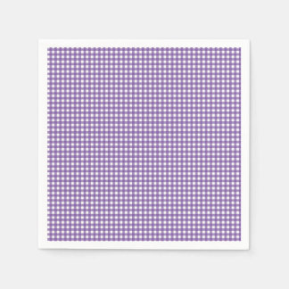 Guardanapo De Papel Gingham roxo e branco