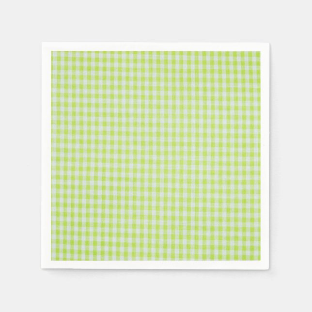 Guardanapo De Papel Gingham Verde (Frente)