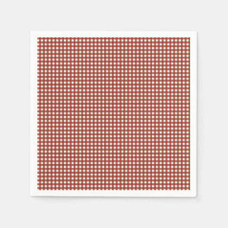 Guardanapo De Papel Gingham Vermelho e Branco