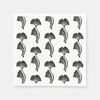 Guardanapo De Papel Gingko Leaf Lino Impressão