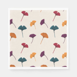 Guardanapo De Papel Ginkgo Leaf Pattern Watercolor Call Cores de outon